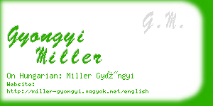 gyongyi miller business card